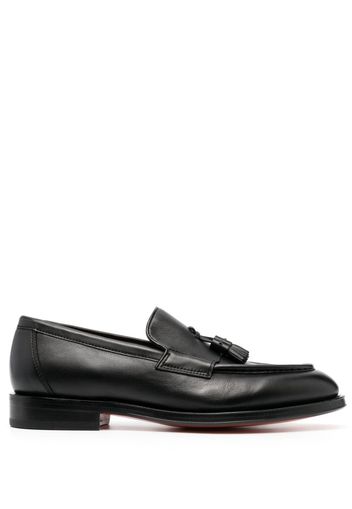 Santoni tassel-detail leather loafers - Nero