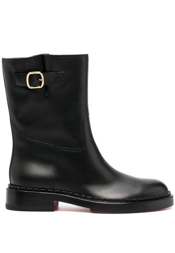 Santoni zip-up leather ankle boots - Nero
