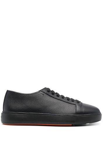 Santoni leather low-top sneakers - Nero