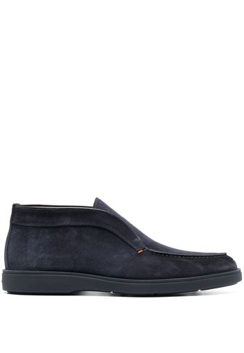 Santoni slip-on suede boots - Blu