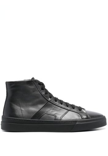 Santoni Gong high-top leather sneakers - Nero