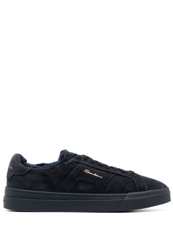 Santoni low-top suede sneakers - Blu