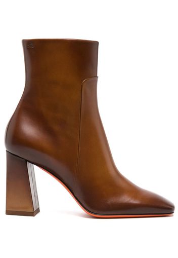 Santoni 90mm leather ankle boots - Marrone