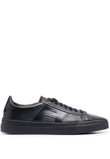 Santoni Double Buckle leather sneakers - Blu