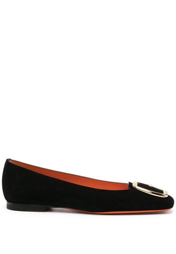 Santoni buckle-detail ballerina shoes - Nero