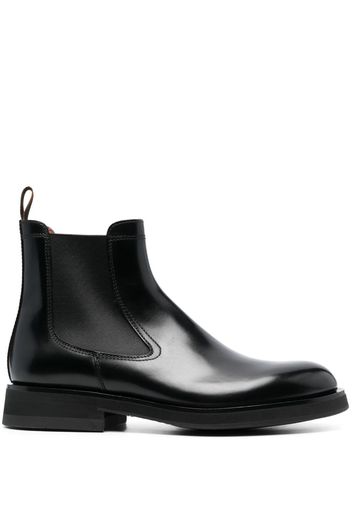 Santoni 35mm polished leather Chelsea boots - Nero