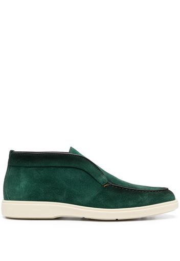 Santoni slip-on suede boots - Verde