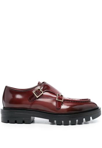 Santoni chunky leather loafers - Rosso