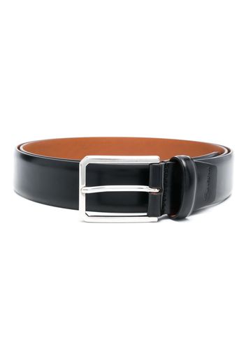 Santoni buckle leather belt - Nero