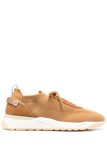 Santoni Drowse panelled sneakers - Marrone