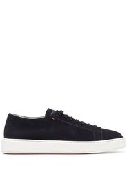 Santoni low-top suede sneakers - Blu