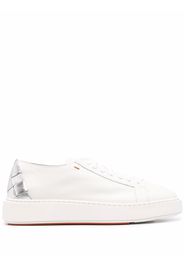 Santoni Derby leather low-top sneakers - Bianco