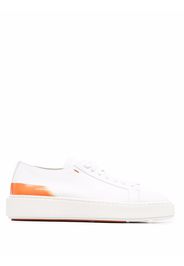 Santoni leather low-top sneakers - Bianco