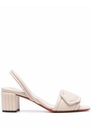 Santoni leather slingback sandals - Toni neutri