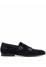 Santoni buckle-detail suede shoes - Blu