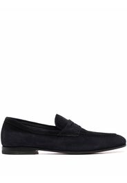 Santoni stitched slip on loafers - Blu