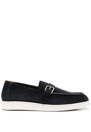 Santoni buckle-detail suede loafers - Blu