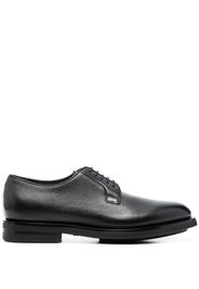 Santoni almond-toe leather derby shoes - Nero