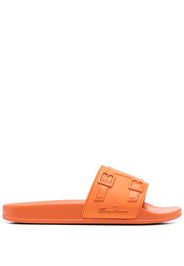 Santoni debossed-logo slides - Arancione