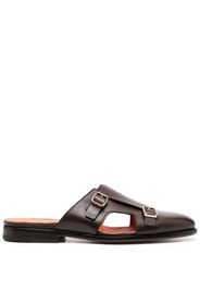 Santoni contrasting monk slippers - Marrone