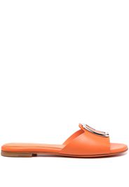 Santoni decorative-buckle leather sandals - Arancione