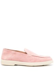 Santoni tonal-stitching suede loafers - Rosa