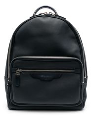 Santoni grained-texture leather backpack - Blu