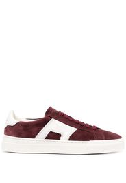 Santoni Double Buckle suede sneakers - Rosso