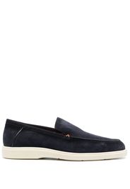 Santoni almond-toe suede loafers - Blu