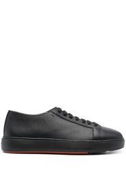 Santoni leather low-top sneakers - Nero