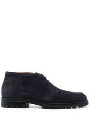 Santoni Rock lace-up suede boots - Blu