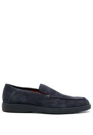 Santoni suede round-toe loafers - Blu