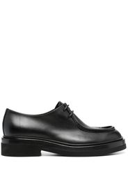 Santoni lace-up leather loafers - Nero