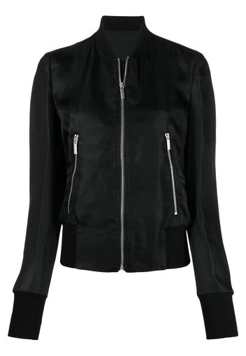 SAPIO zipped fitted bomber jacket - Nero