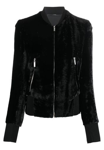 SAPIO velvet bomber jacket - Nero