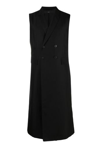 SAPIO double-breasted sleeveless coat - Nero