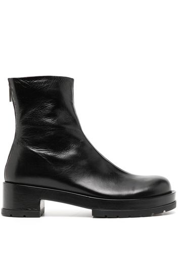 SAPIO zip-up leather boots - Nero