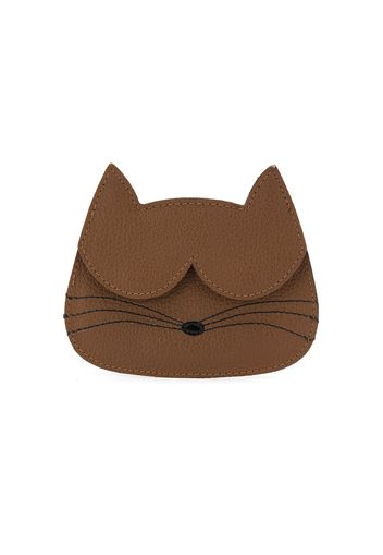 Sarah Chofakian cat cardholder - Marrone