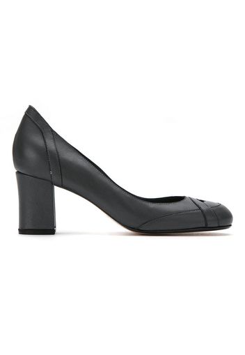panelled leather pumps