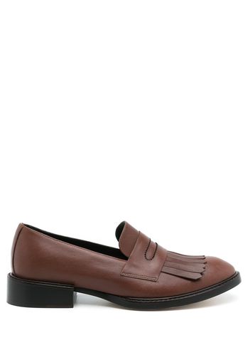 Sarah Chofakian Oxford con frange - Marrone