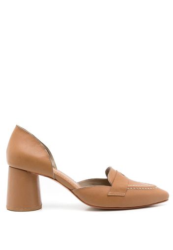 Sarah Chofakian Pumps Perry a punta 70mm - Marrone