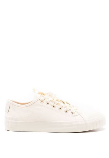 Sarah Chofakian Serena canvas trainers - Toni neutri