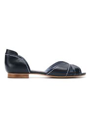 leather flat sandals