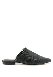 Sarah Chofakian Mules con cuoio intrecciato - Nero