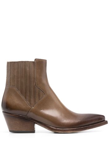 Sartore pointed Chelsea boots - Marrone