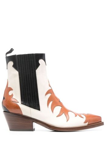 Sartore Western colour-block boots - Bianco