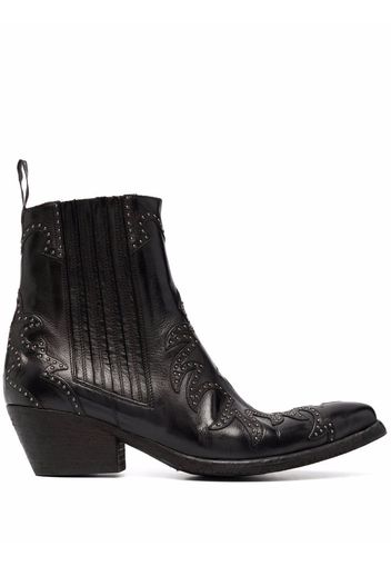 Sartore Western ankle leather boots - Nero