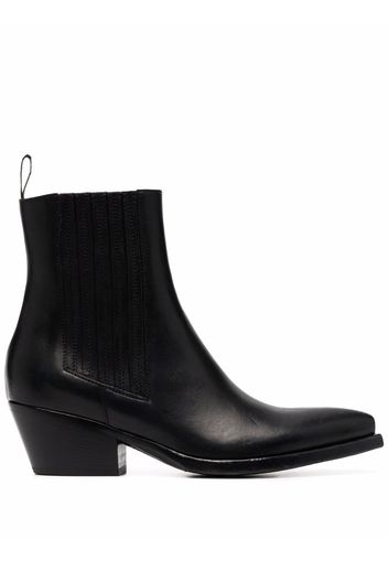 Sartore leather Cuban ankle boots - Nero