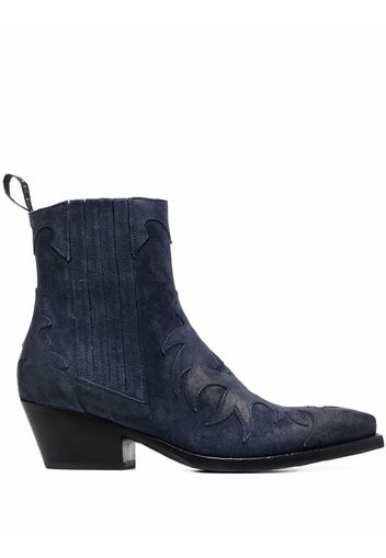 Sartore suede Cuban ankle boots - Blu