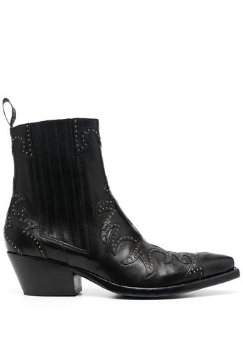 Sartore Western stud-embellished ankle boots - Nero